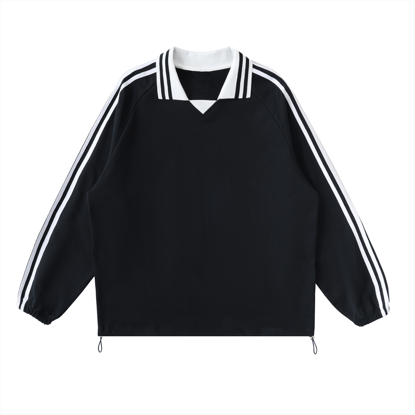 $1,000,000 For Palestine LIMITED Contrast Striped Lapel Collar Sweatshirt